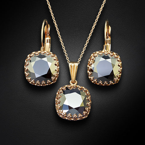 Комплект "Vintāžš V (Light Chrome)" с кристаллами Swarovski™
